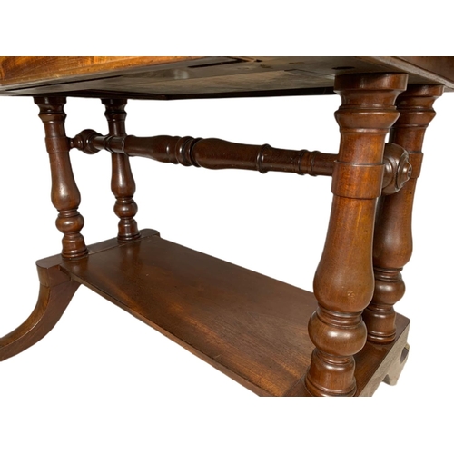 957a - Georgian mahogany sofa table with drawer, 120cm x 61cm x 73cm