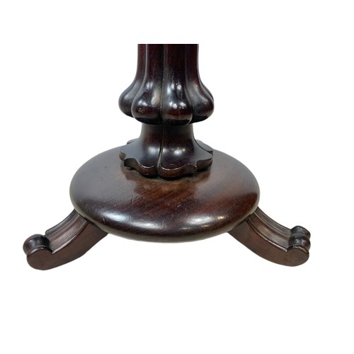 952a - Victorian mahogany leather top piano stool.