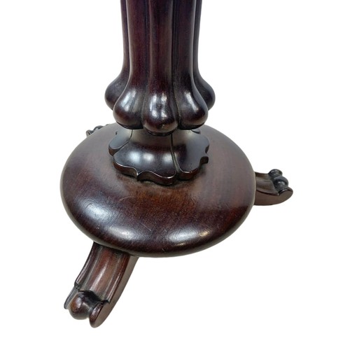 952a - Victorian mahogany leather top piano stool.