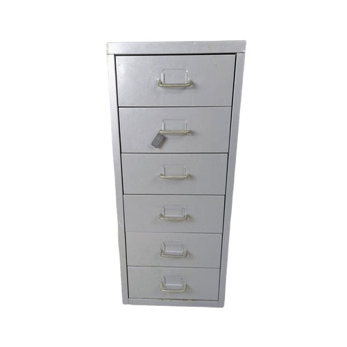 1124 - Metal 6 drawer filing cabinet, 28x43x69cm