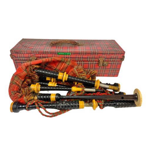 1 - Vintage bagpipes in case