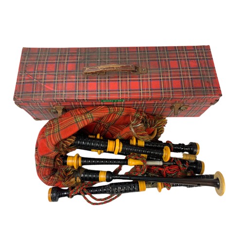 1 - Vintage bagpipes in case