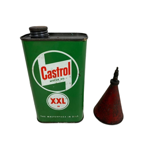 70a - 4 vintage oil cans. 1 Castrol