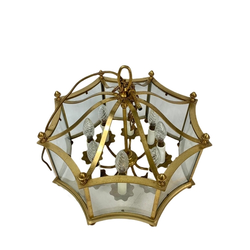 103 - Vintage brass light fitting. 47/42cm