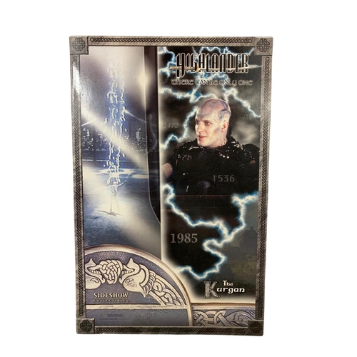 113 - Highlander 12 inch collectible figure. The Kurgan Sideshow Collectibles. Box measures 36x23cm