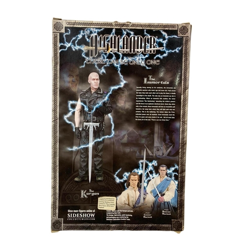 118 - Highlander 12 inch collectible figure “The Kurgan” Sideshow Collectibles. Box measures 23x36cm