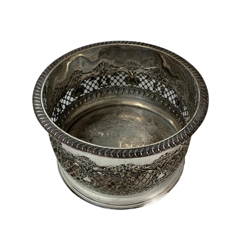 12 - Late 19th century ornate silver plated planter. 27/17cm.