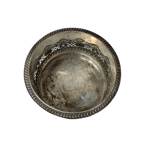 12 - Late 19th century ornate silver plated planter. 27/17cm.