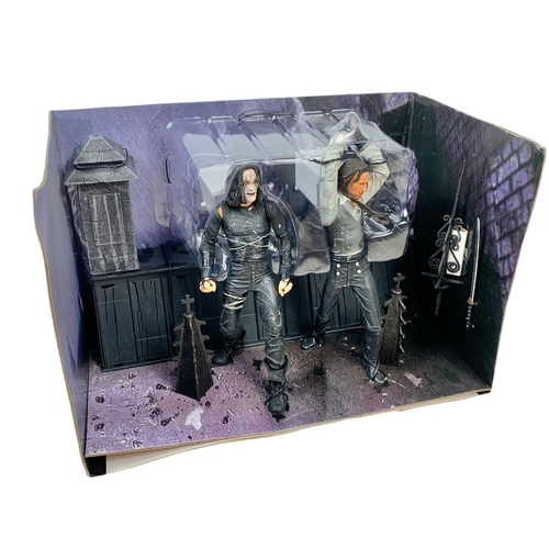 122 - Neca Reel Toys “The Crow” Eric Draven and Top Dollar. Box measures 30.5x18x21cm