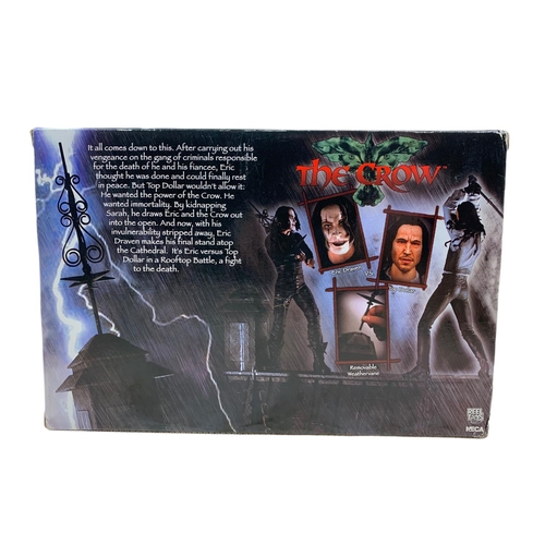 122 - Neca Reel Toys “The Crow” Eric Draven and Top Dollar. Box measures 30.5x18x21cm