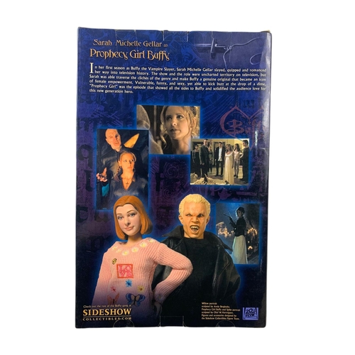 128 - Buffy The Vampire Slayer “Prophecy Girl Buffy” 12 inch figure Sideshow Collectibles. Box measures 23... 