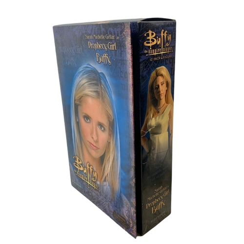 128 - Buffy The Vampire Slayer “Prophecy Girl Buffy” 12 inch figure Sideshow Collectibles. Box measures 23... 