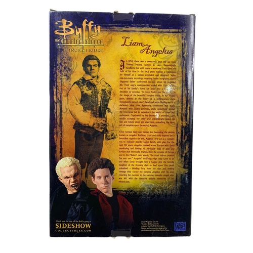 129 - Buffy The Vampire Slayer “Liam Angelus” 12 inch figure Sideshow Collectibles. Box measures 23x36cm