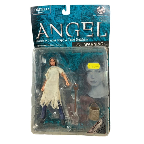 147 - Angel action figures in boxes. “Pylean Cordelia, Slave Cordelia, There’s No Place Like Plrtz Glrb Lo... 