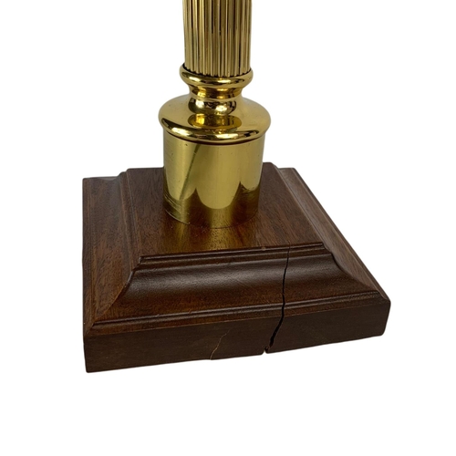 15 - Vintage brass desk lamp. 37cm