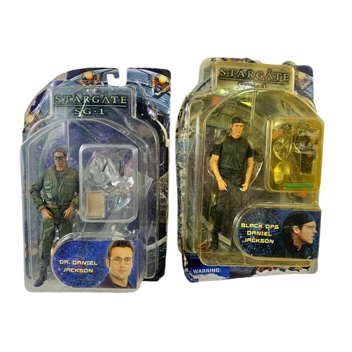 150 - Stargate action figures in boxes. “DR Daniel Jackson, LT. Colonel Sheppard, Black Ops Daniel Jackson... 