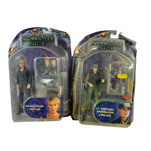 153 - Stargate SG.1 action figures in boxes. “Desert Combat Samantha Carter, Vala Mal Doran, Avalon Vala, ... 