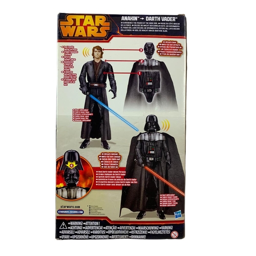 156 - Star Wars Anakin Darth Vader 2 in 1 figure in box. Box measures 20.5x35.5cm