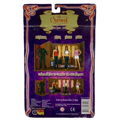 157 - 3 Sota Toys Charmed action figures in boxes. Belthazor, Piper and Phoebe. The Attic Playset. Boxes m... 