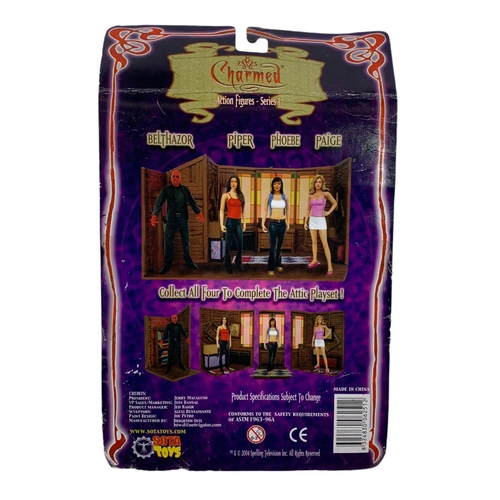 157 - 3 Sota Toys Charmed action figures in boxes. Belthazor, Piper and Phoebe. The Attic Playset. Boxes m... 