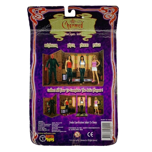 157 - 3 Sota Toys Charmed action figures in boxes. Belthazor, Piper and Phoebe. The Attic Playset. Boxes m... 