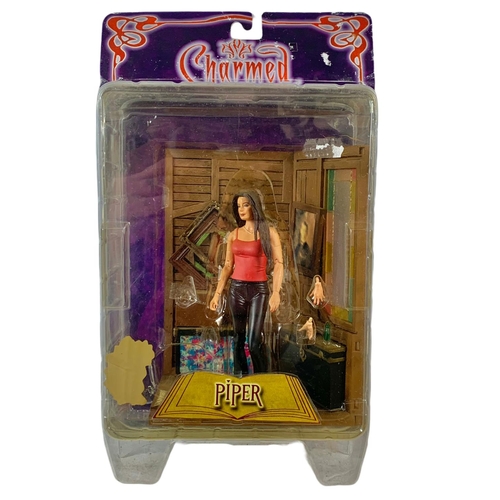 157 - 3 Sota Toys Charmed action figures in boxes. Belthazor, Piper and Phoebe. The Attic Playset. Boxes m... 