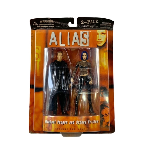 159 - Alias action figures in boxes. “Michael Vaughn and Sydney Bristow, Sydney Bristow, Michael Vaughn, A... 