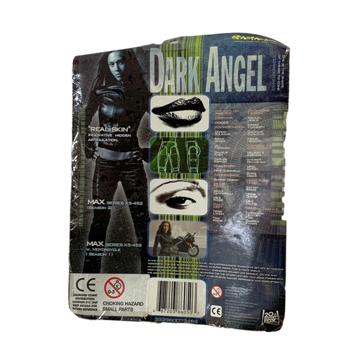 161 - 3 Dark Angel action figures in boxes. “Max series X5-452 with motorcycle, Max series X5-452 season 1... 