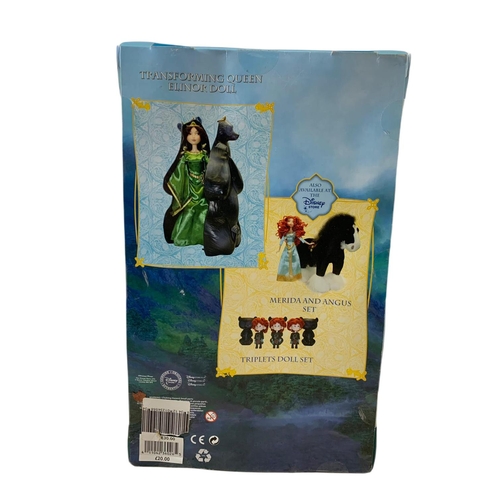 163 - 2 Disney “Brave” toys in boxes. “Merida & Angus, Transforming Queen Elinor Doll” largest box 41x18x3... 