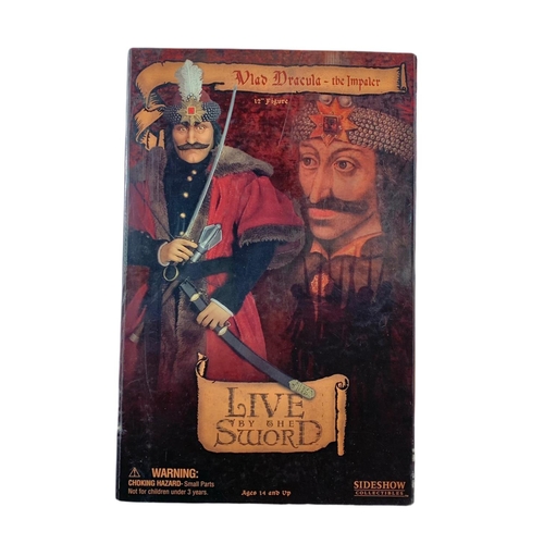 167 - Sideshow Collectibles 12 inch Vlad Dracula The Impaler Live By The Sword figure in box. Box measures... 