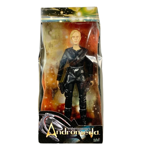 169 - Toys in boxes. Including Andromeda Beka Valentine figure 36cm, Torchwood 5 inch Wevil figure, Buffy ... 