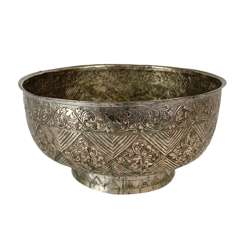 18 - Large 19th century Burmese copper bowl. 28x14cm