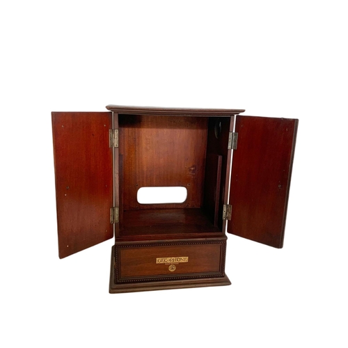 193 - Early 20th century mahogany BBC Gecophone cabinet. 30/23/42.5cm