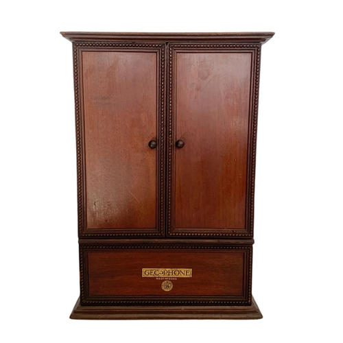 193 - Early 20th century mahogany BBC Gecophone cabinet. 30/23/42.5cm