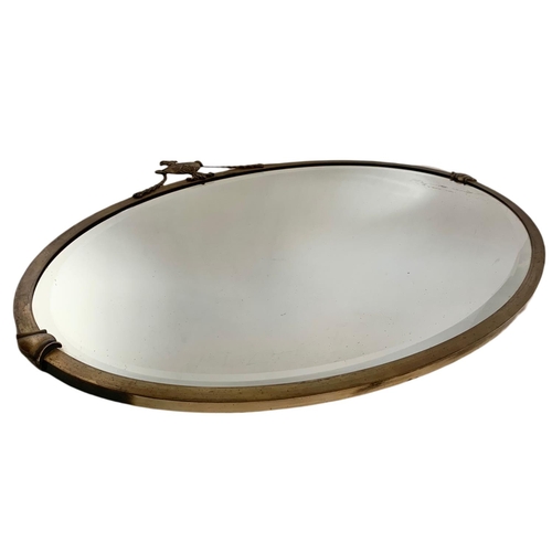 197 - Early 20th century brass framed mirror. Circa 1920’s. 78x59.5cm