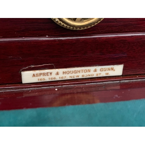 206 - Edwardian inlaid cabinet by Asprey & Houghton & Gunn. 44.5/18/47cm