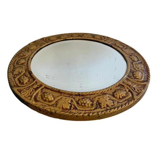 216 - Early 20th century ornate brass framed mirror. Circa 1930’s. 36cm