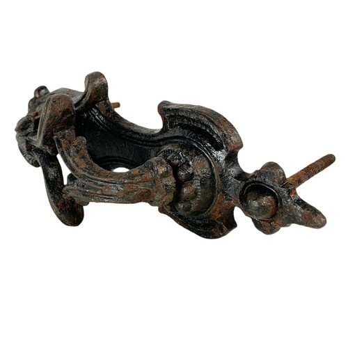 22 - Victorian cast iron door knocker. 24cm