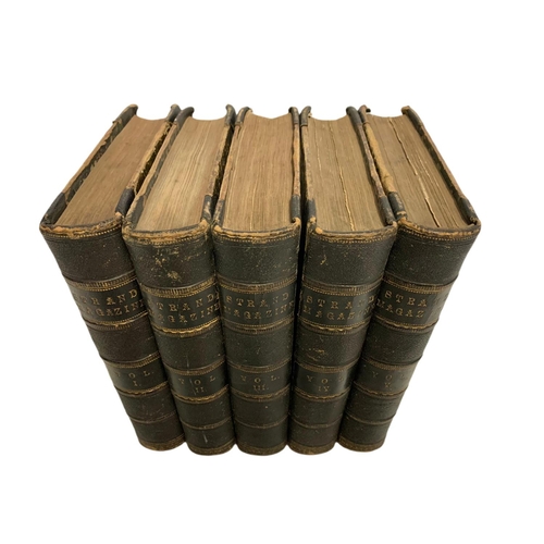 234 - Late 19th century Strand Magazine books. Volumes I, II, III, IV, V. Circa 1890’s.