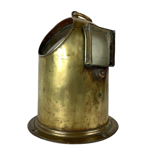 25 - 19th century brass binnacle compass by Sharman D Neill Belfast. 24.5/33.5cm