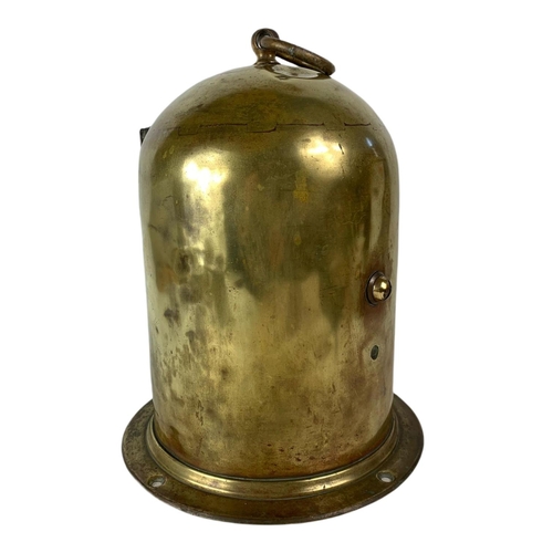 25 - 19th century brass binnacle compass by Sharman D Neill Belfast. 24.5/33.5cm