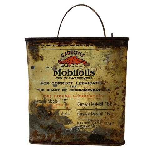 32 - Vintage Gargoyle mobiloils can. Transmission Grease Heavy. Vacuum Oil Company LTD. 16/16/17cm