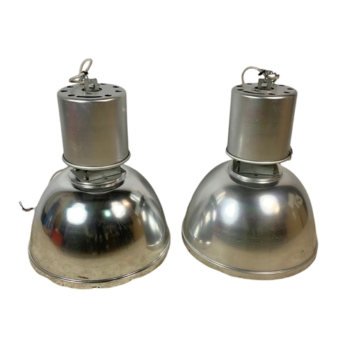 327 - Pair of large industrial light fittings. 50/59cm