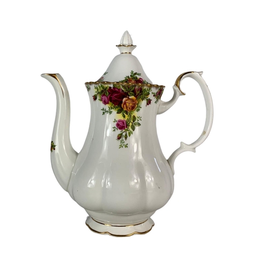 394 - Royal Albert Old Country Roses coffee pot. 26cm.