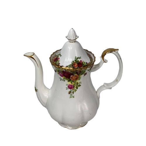 394 - Royal Albert Old Country Roses coffee pot. 26cm.