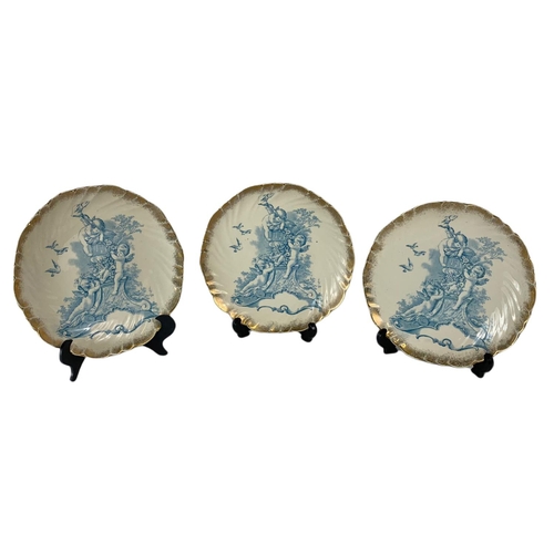 407 - 7 19th century porcelain plates. 20cm