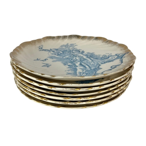 407 - 7 19th century porcelain plates. 20cm