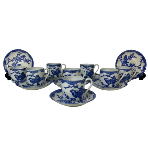 410 - 8 early 20th century Chinese cups and saucers.