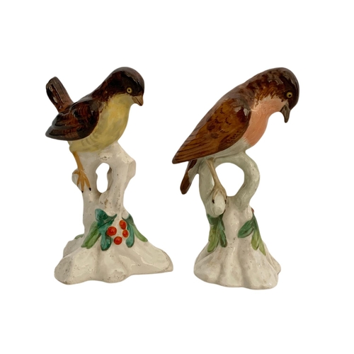 427 - 2 Spode pottery birds. 11cm