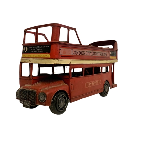 446 - Tin plate model “London City Sightseeing” bus. 32cm